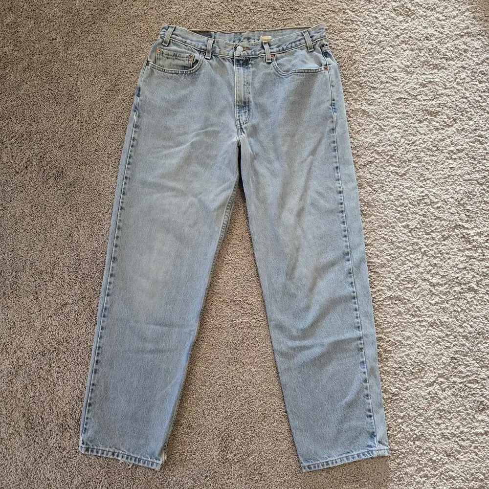 Vintage Levis 550 1999 Jeans Mens 36x32‎ Light Wash Denim Relaxed Tapered